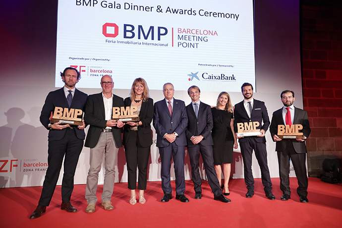 Durante la cena de gala de Barcelona Meeting Point se entregaron los premios BMP 2019, que reconocen los mejore trabajos en el sector inmobiliario