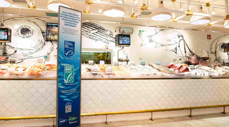 El Corte Inglés renueva los sellos MSC y ASC en su pescado fresco