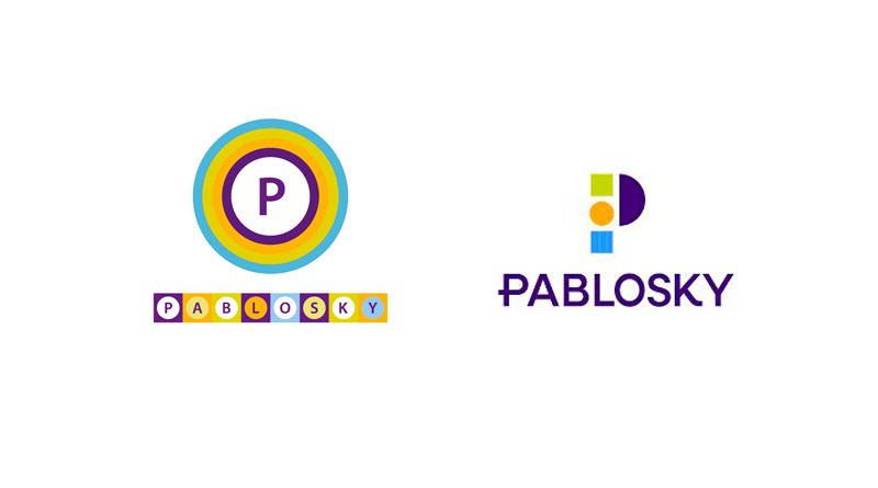 Evolución del logo de la marca Pablosky