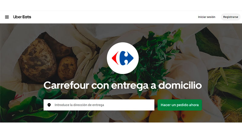 Carrefour ofrece entregas en menos de 30 minutos con Uber Eats