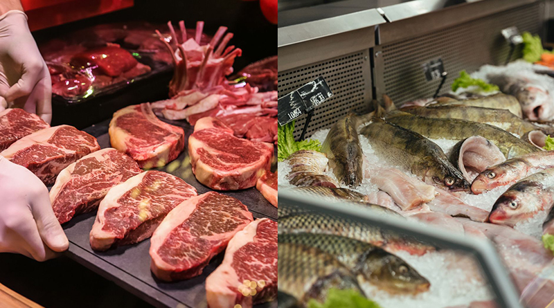 Mientras que la carne representa el 13,4% del volumen, según el observatorio de Aldi, el pescado y los mariscos sólo ocupan el 4,4%