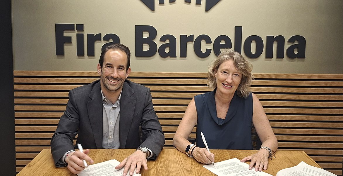 Ricardo Márquez, director de Alimentaria FoodTech y Natalia Berenguer, embajadora de Vegeta/es