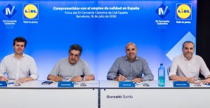 Lidl firma con los sindicatos la subida salarial del 15% hasta 2030