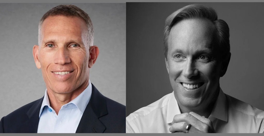 De izq a dcha, Ynon Kreiz, nuevo Co-CEO de Paramount y Roger Lynch, nuevo CEO de Mattel